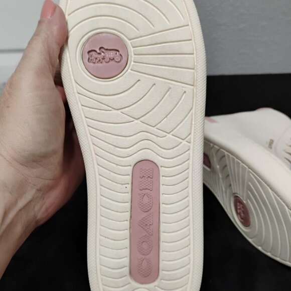 Coach Leather High Top Woman Sneakers Size 7.5 - Picture 10 of 10